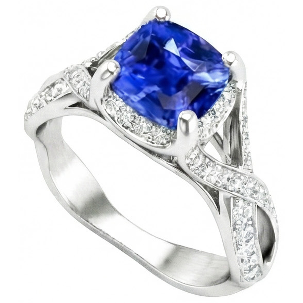 echter round diamant 4.50Karat ring Vorderansicht