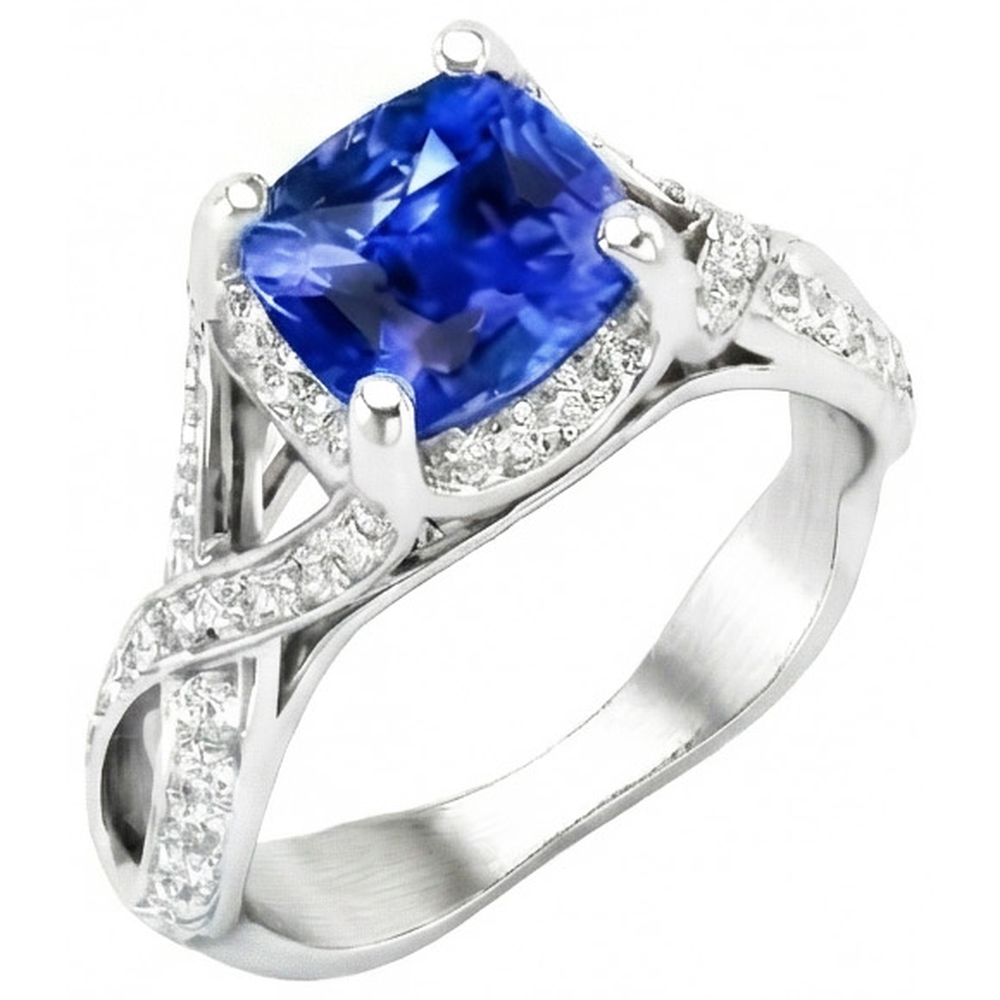 echter round diamant 4.50Karat ring Draufsicht
