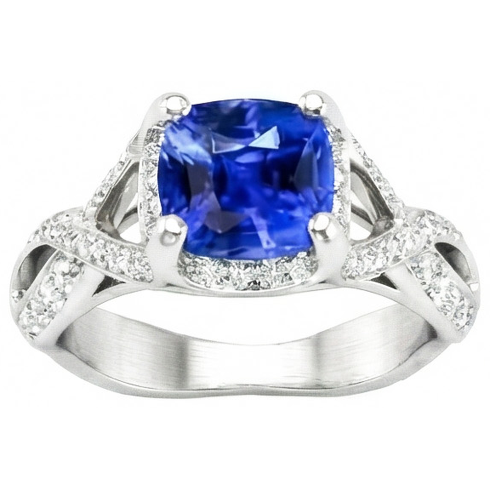 echter round diamant 4.50Karat ring Detailansicht