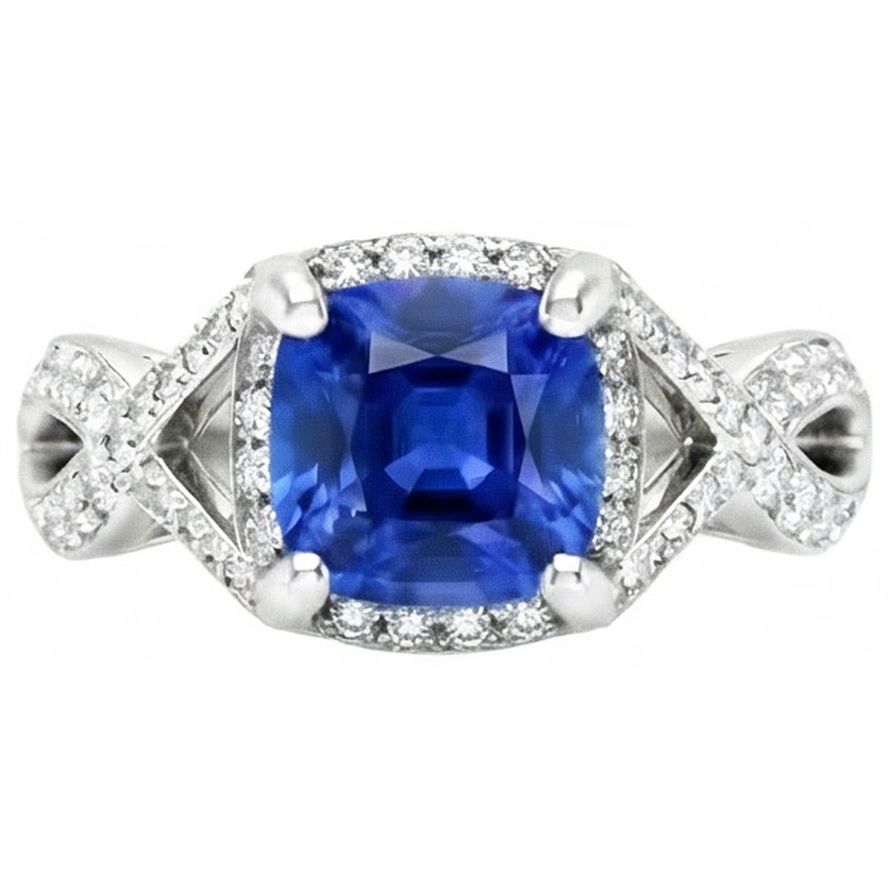 echter round diamant 4.50Karat ring Seitenansicht