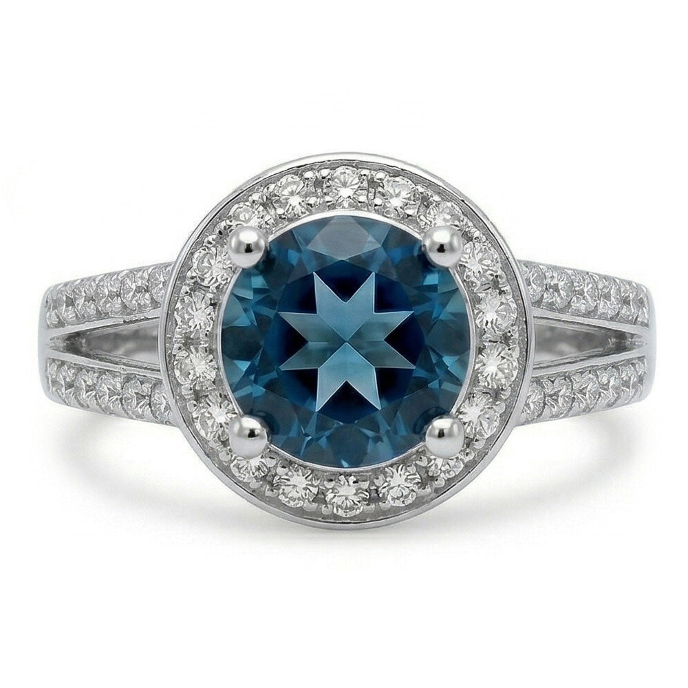 echter round diamant 4Karat ring Seitenansicht