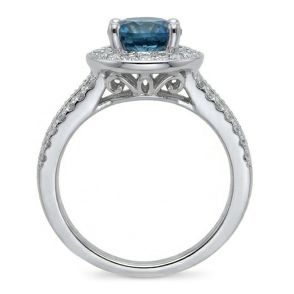 echter round diamant 4Karat ring Draufsicht