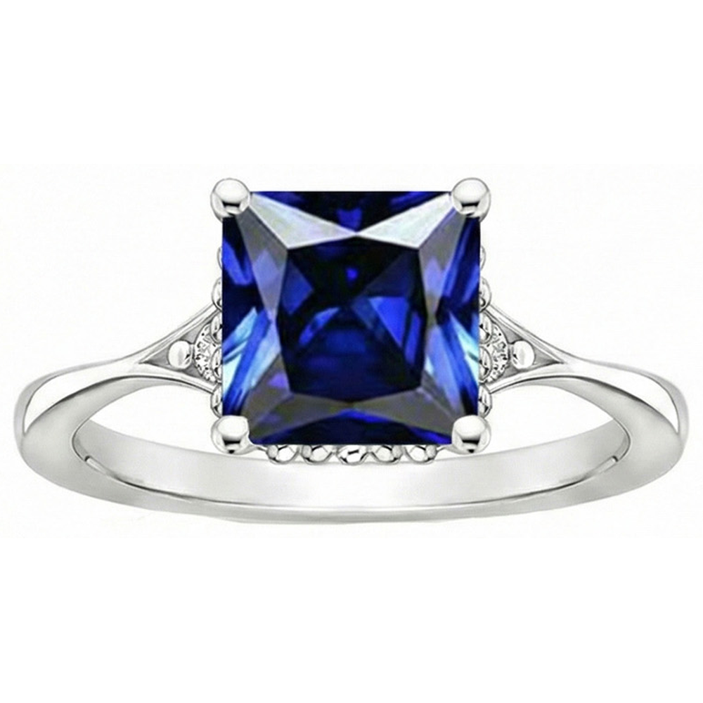 echter round diamant 3.75Karat ring Draufsicht