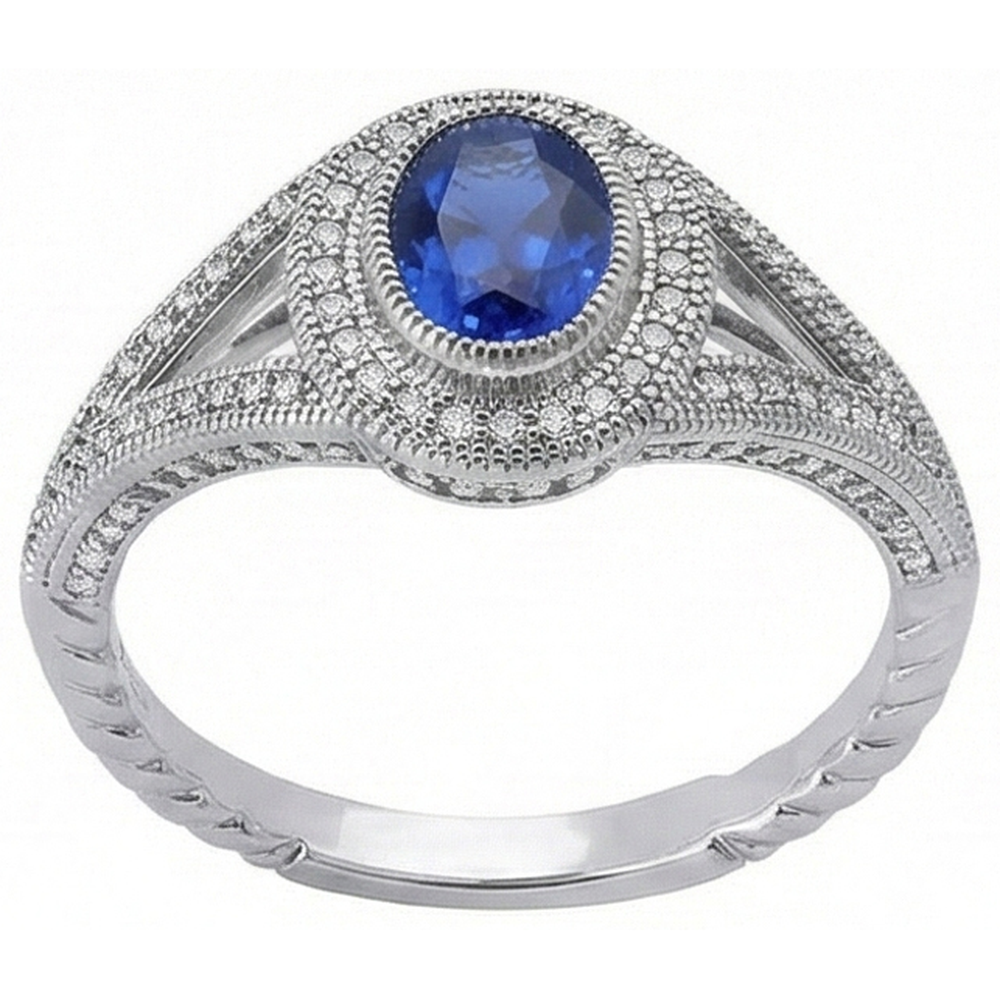 echter oval diamant 3.50Karat ring Detailansicht