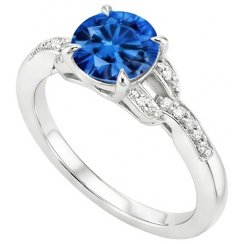 echter round diamant 2.90Karat ring Vorderansicht