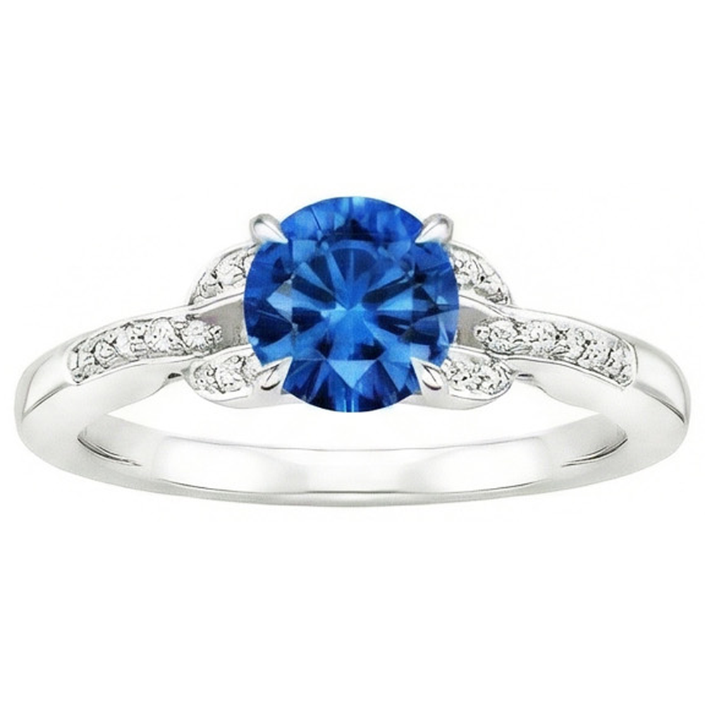 echter round diamant 2.90Karat ring Seitenansicht