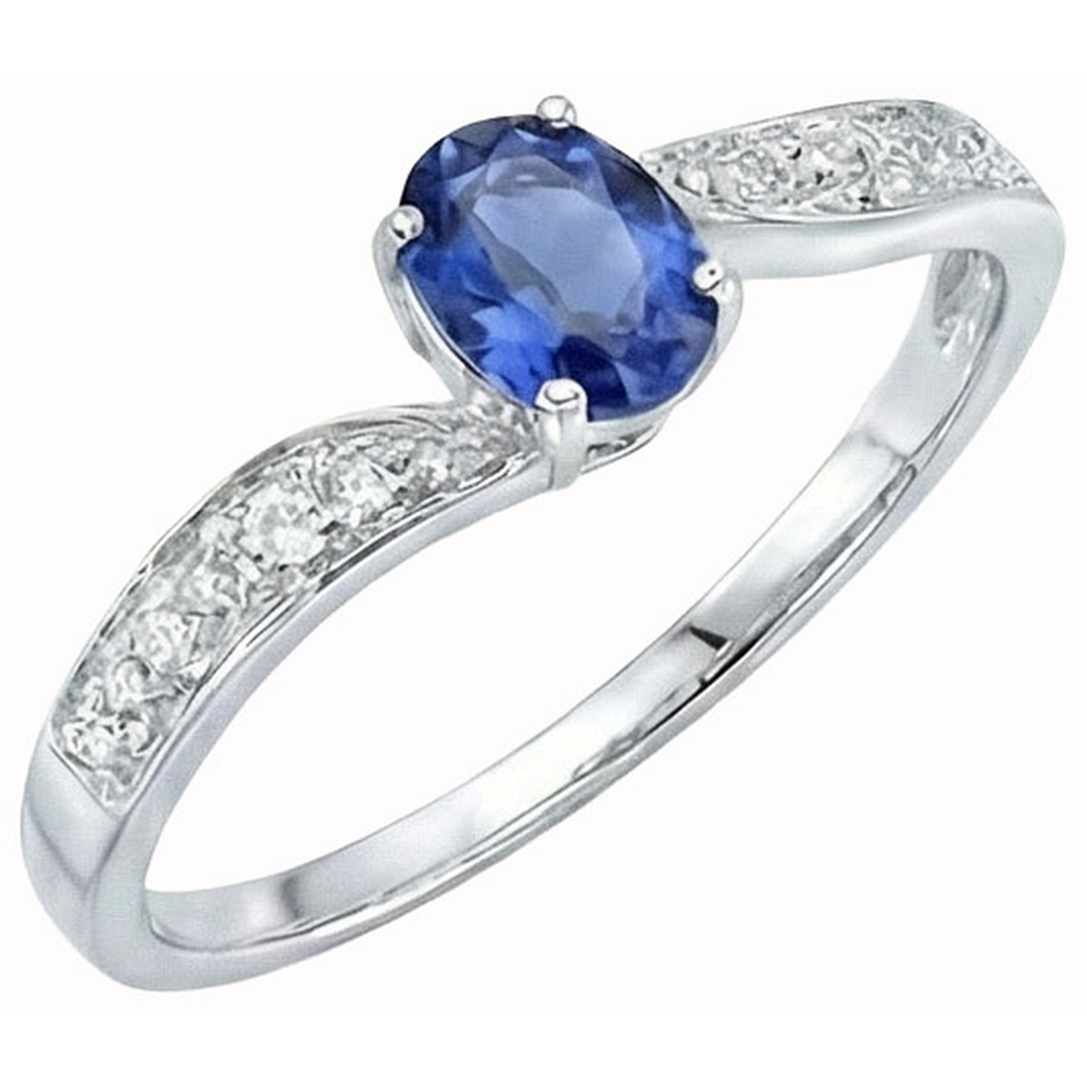 echter oval diamant 1Karat ring Vorderansicht