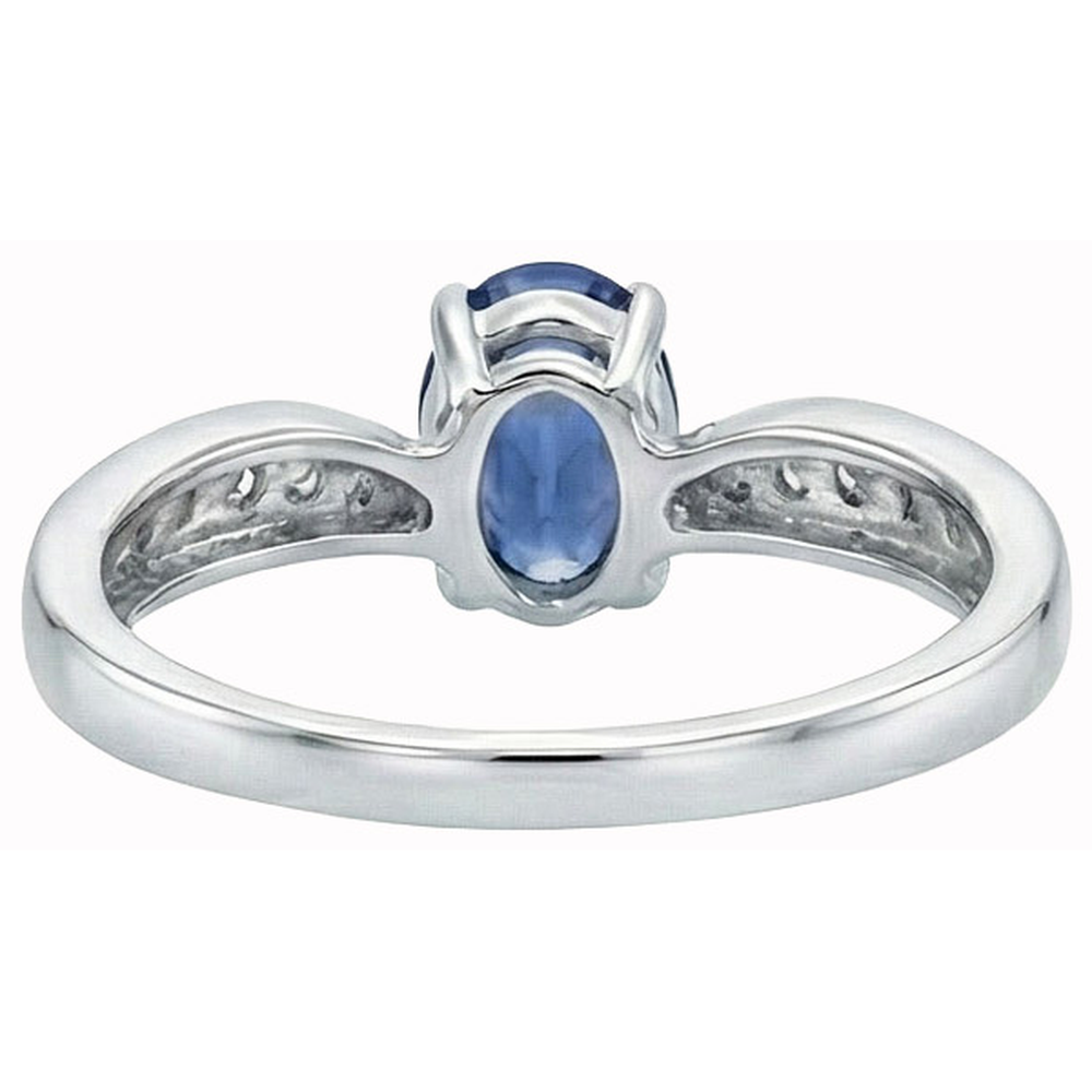 echter oval diamant 1Karat ring Profilansicht
