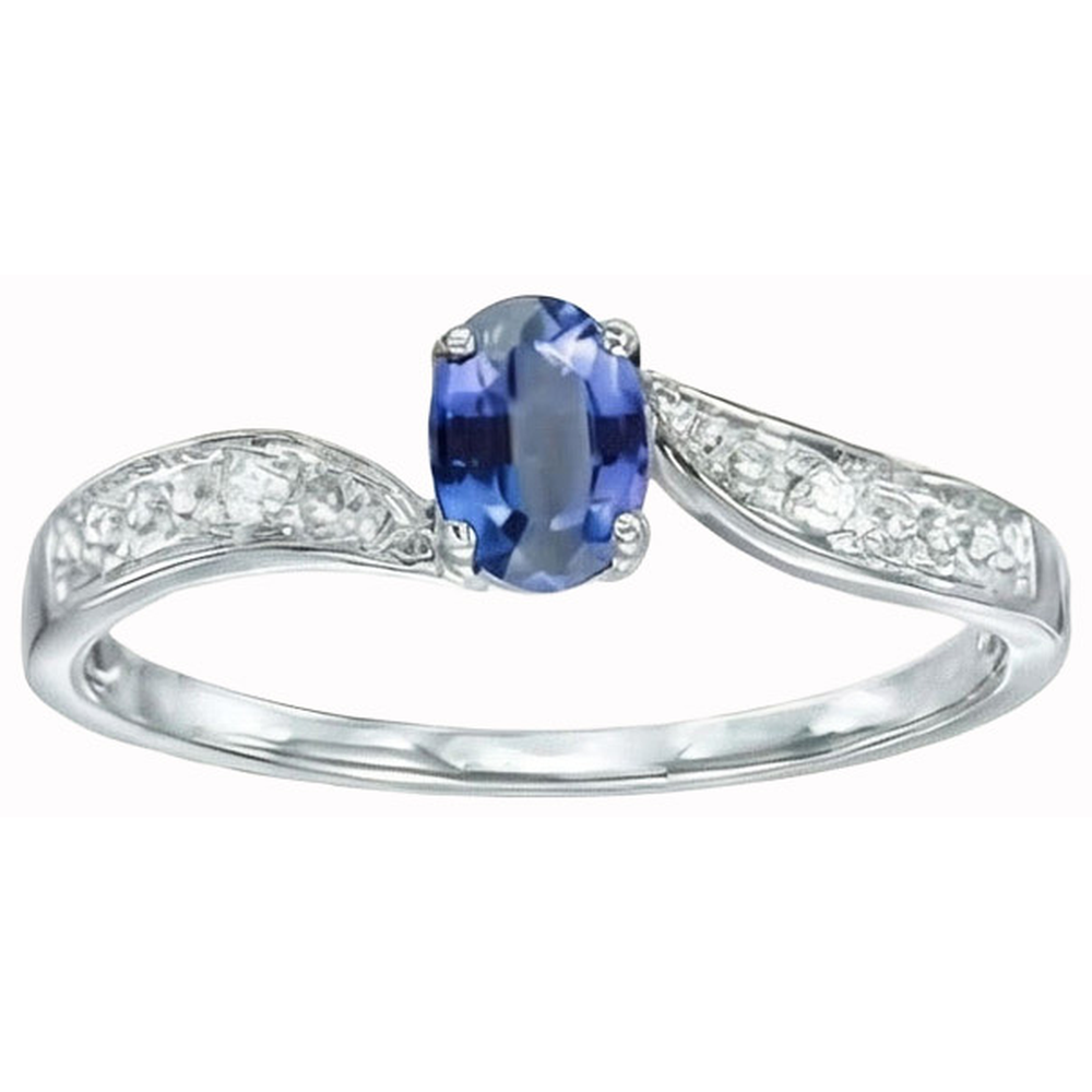 echter oval diamant 1Karat ring Seitenansicht