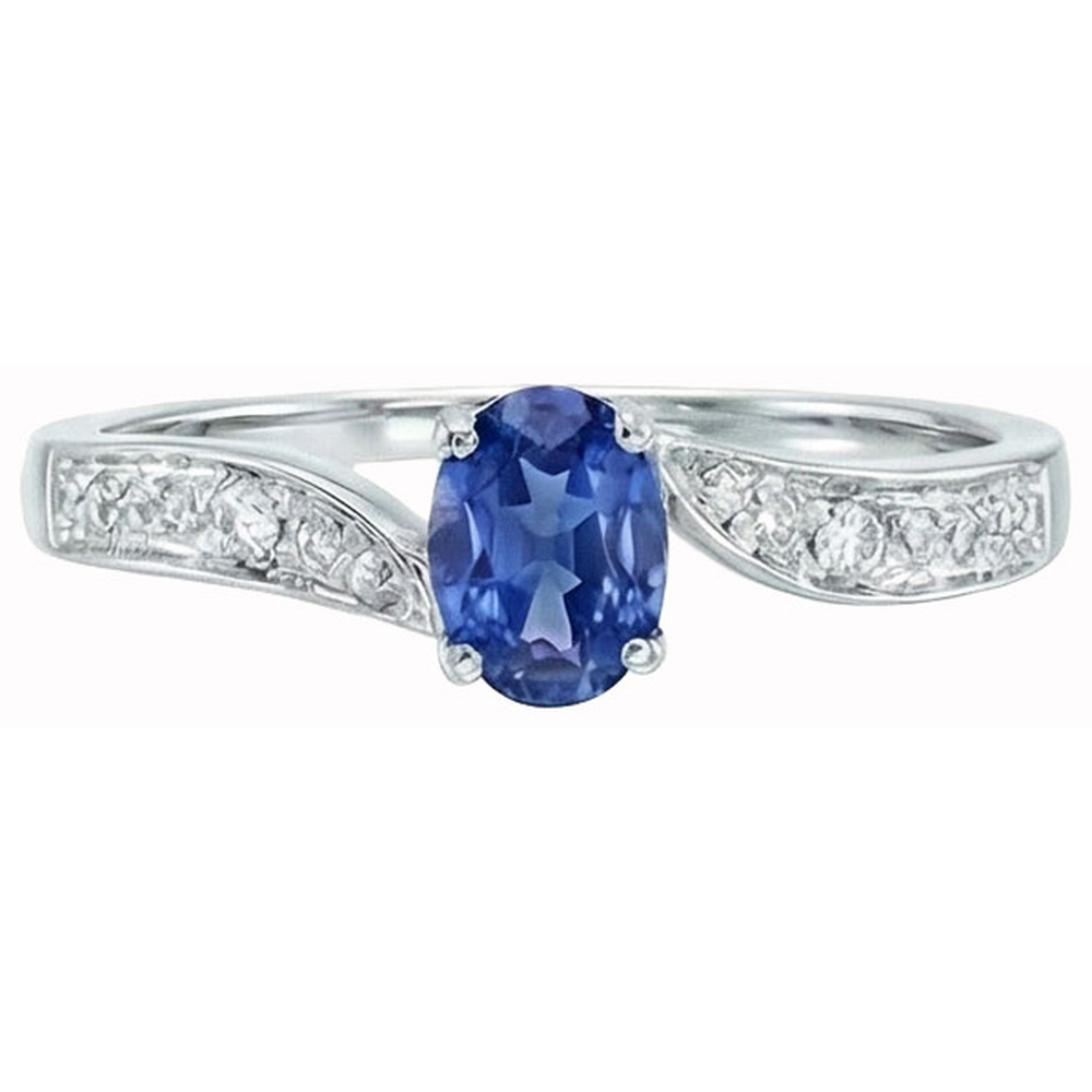 echter oval diamant 1Karat ring Detailansicht