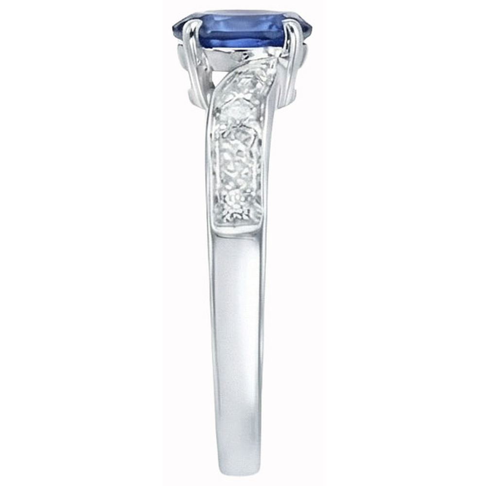 echter oval diamant 1Karat ring Draufsicht