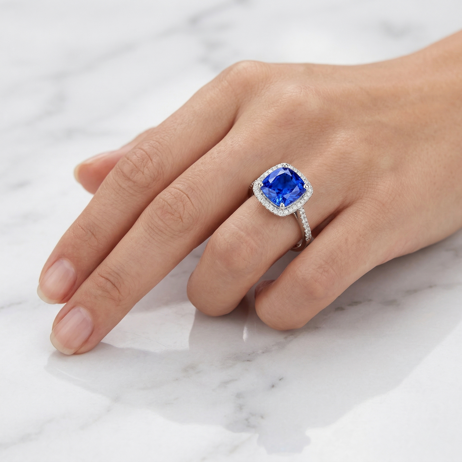 echter round diamant 3.30Karat ring mit Diamantbesatz