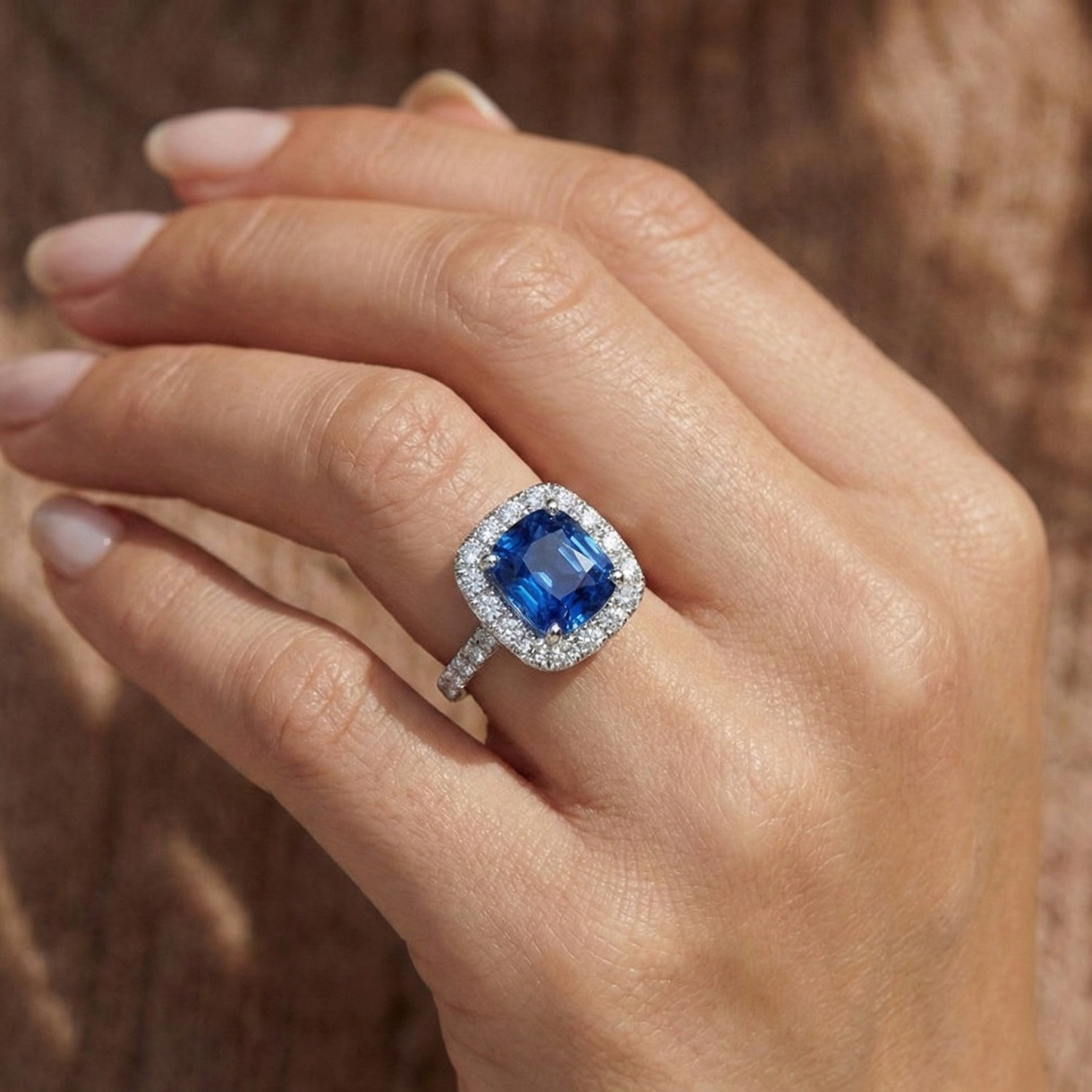 echter round diamant 3.35Karat ring auf Weiß