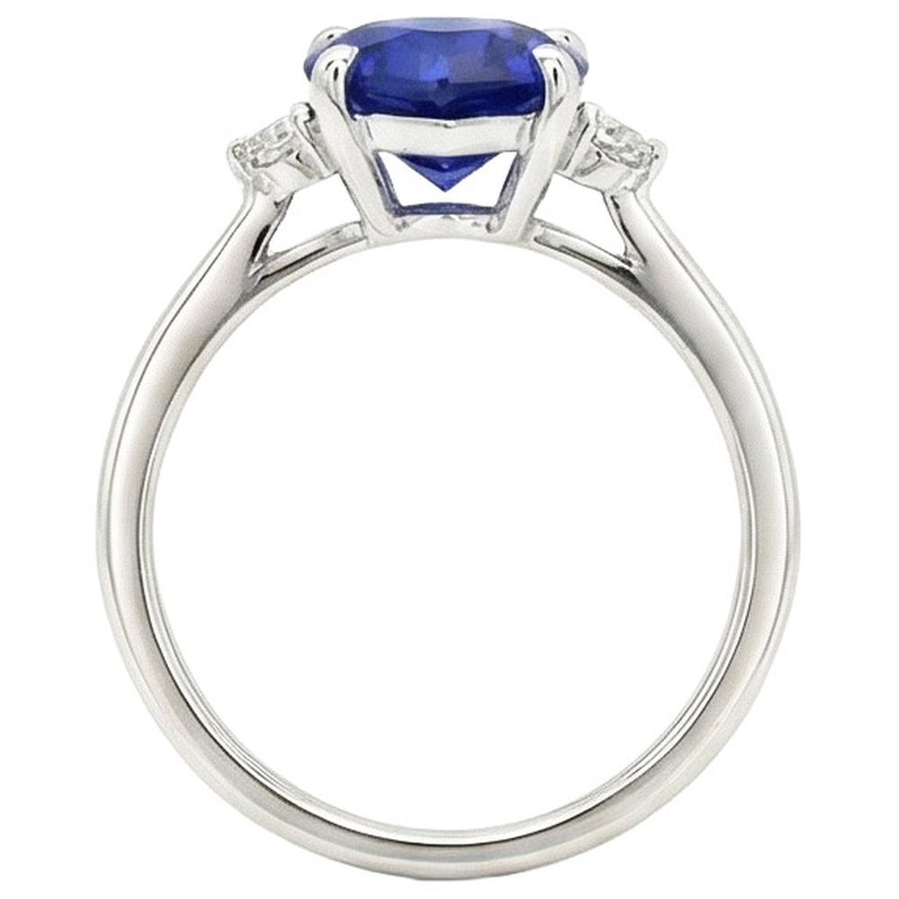 echter round diamant 2Karat ring Profilansicht