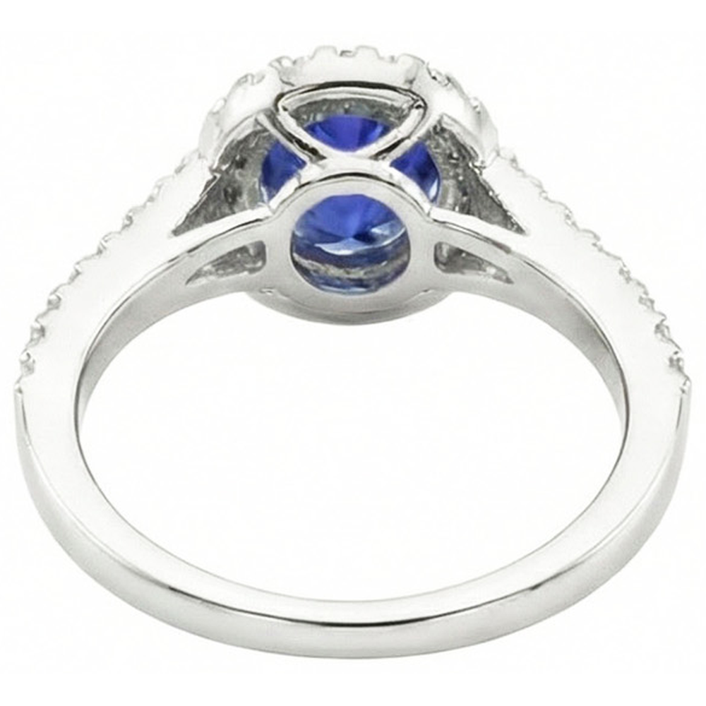 echter round diamant 2.50Karat ring Profilansicht