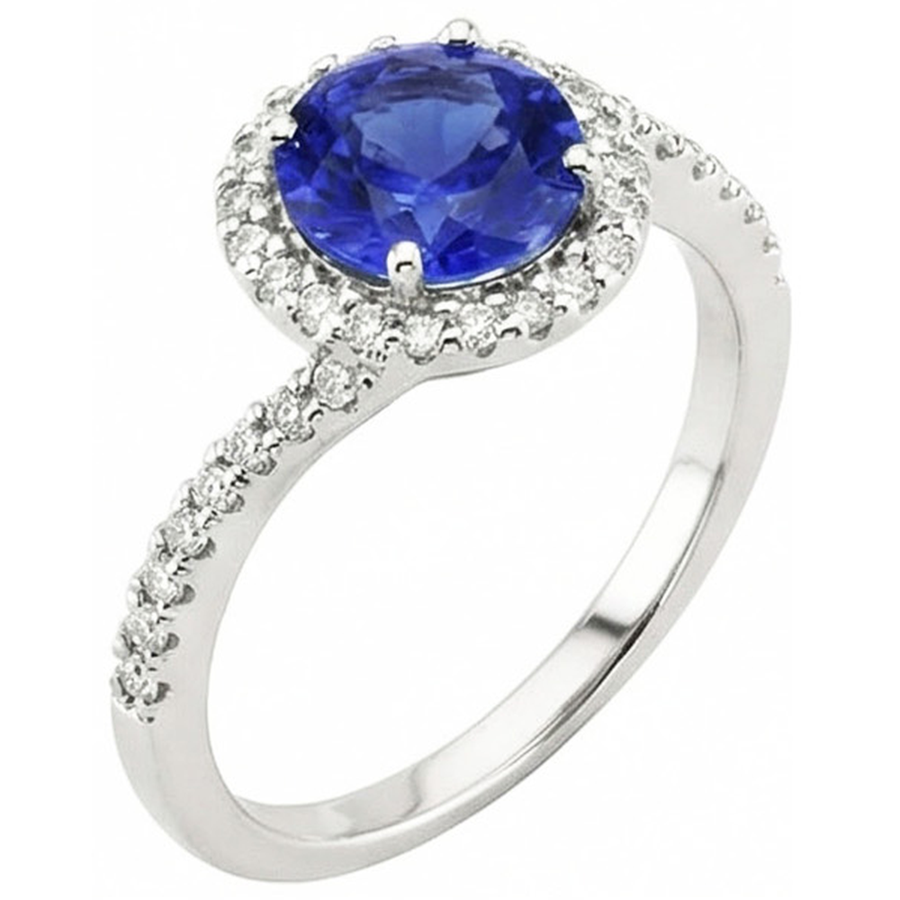 echter round diamant 2.50Karat ring Detailansicht