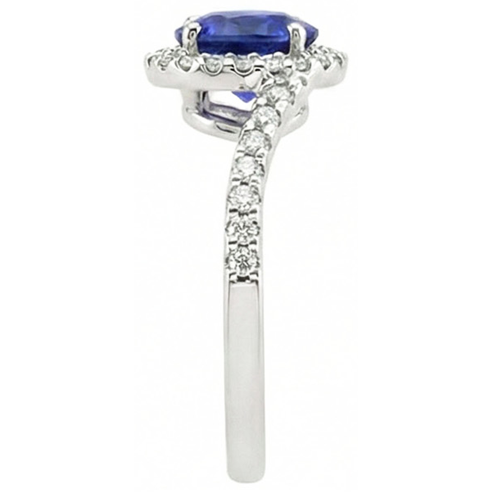 echter round diamant 2.50Karat ring Draufsicht