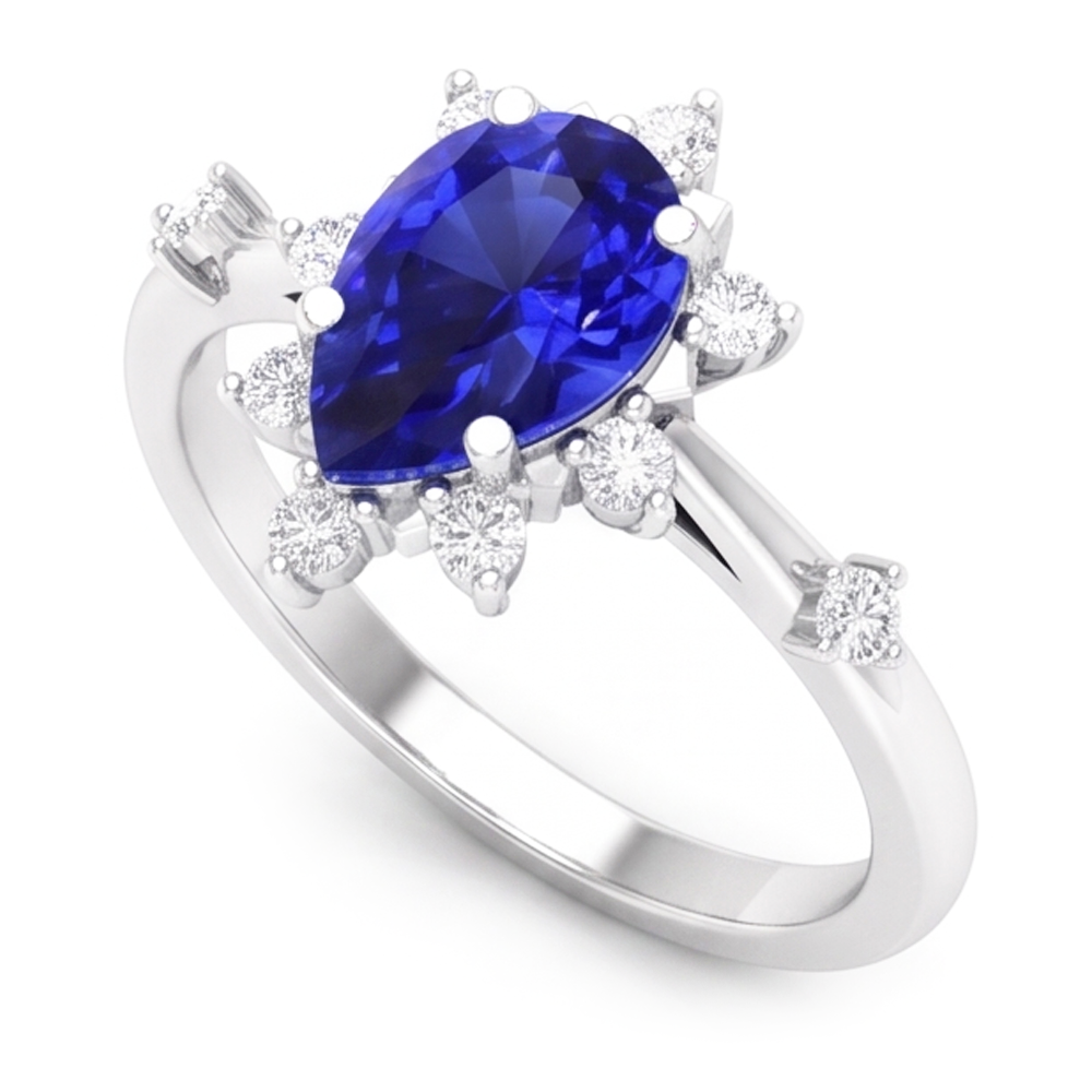 Stern Kornblumenblauer Saphir Farbstein-Ring 1,50 Karat – 14K