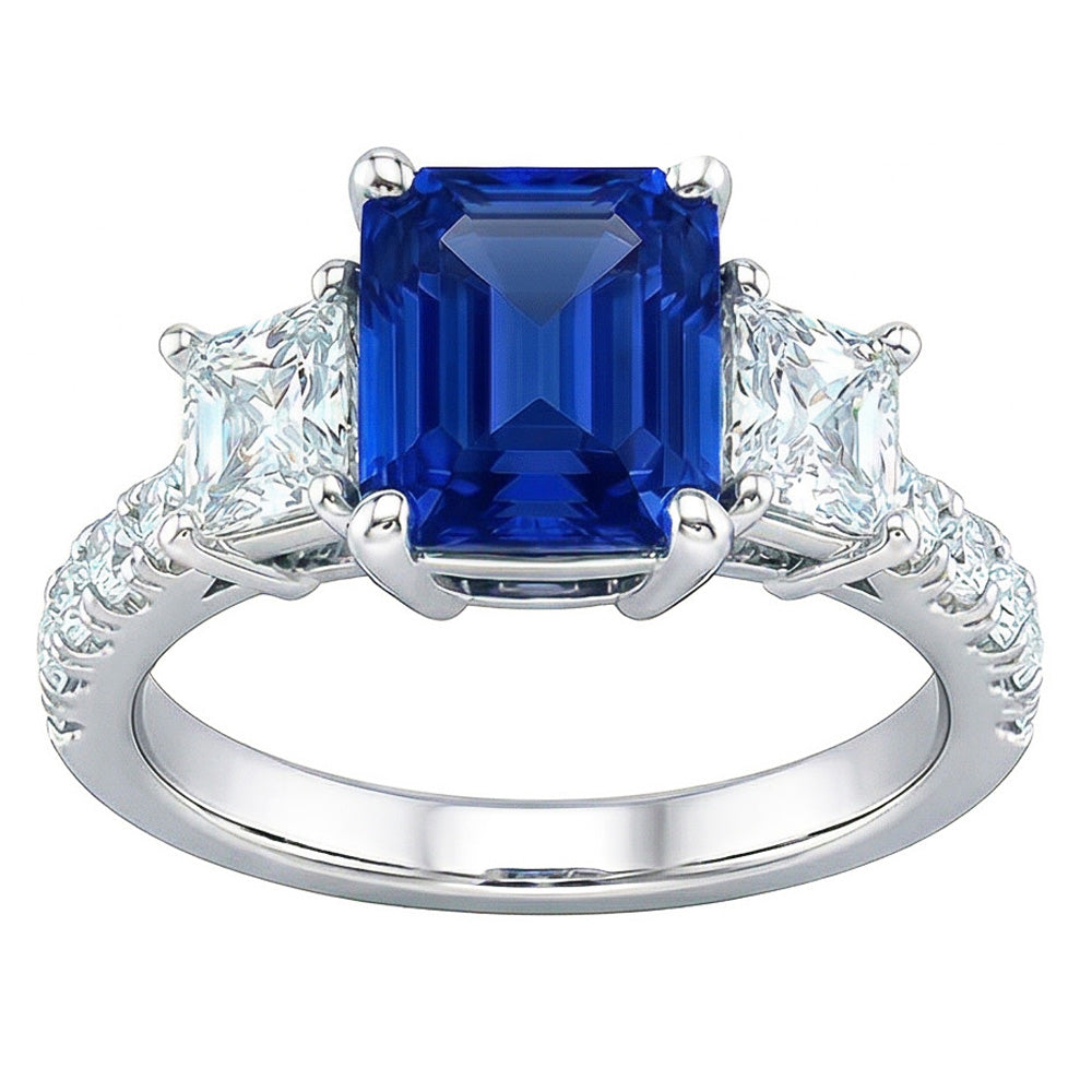 echter round diamant 3.50Karat ring Seitenansicht