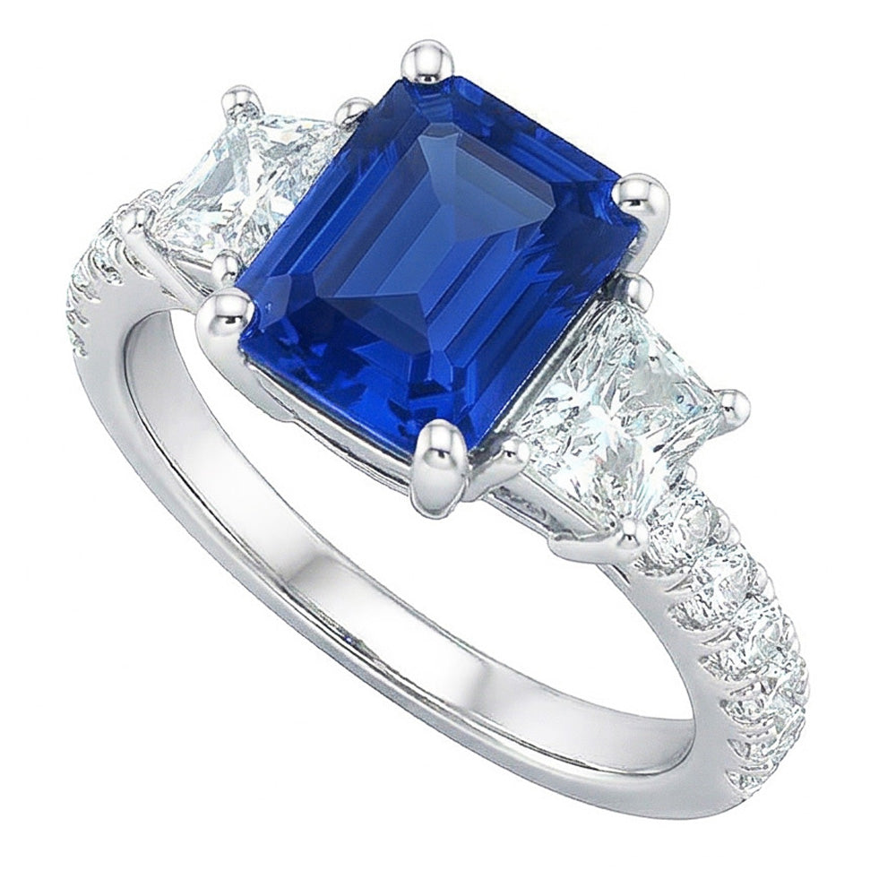 echter round diamant 3.50Karat ring Draufsicht