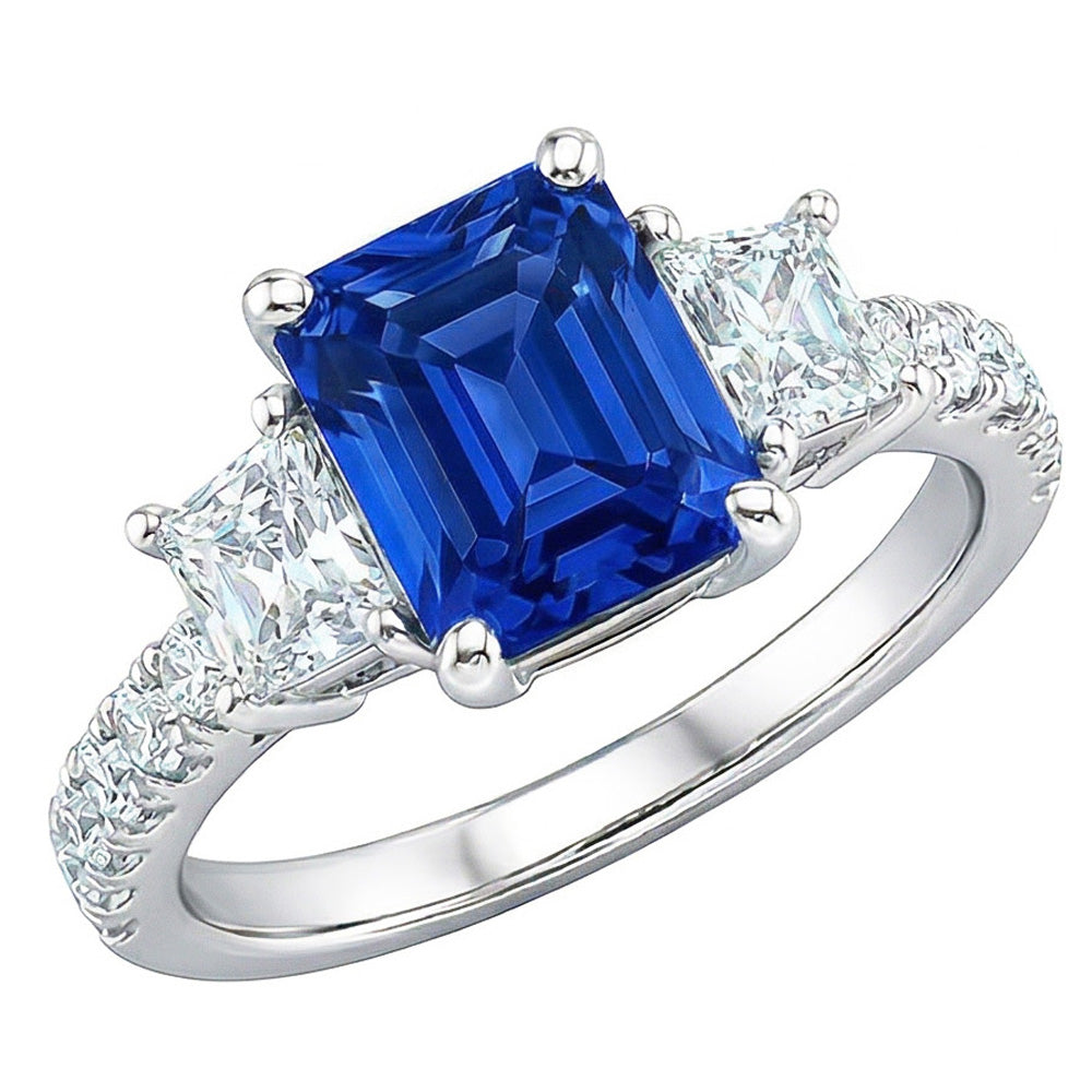 echter round diamant 3.50Karat ring Profilansicht