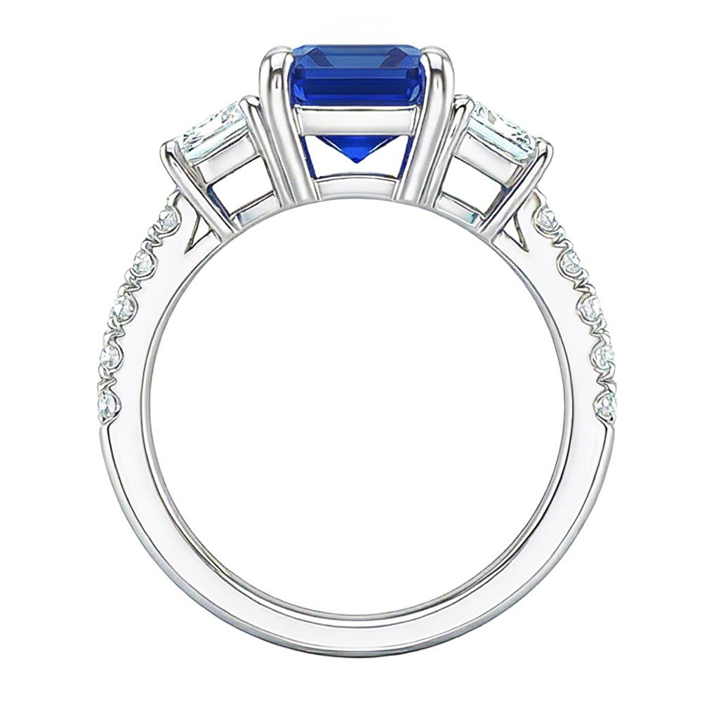 echter round diamant 3.50Karat ring auf Weiß