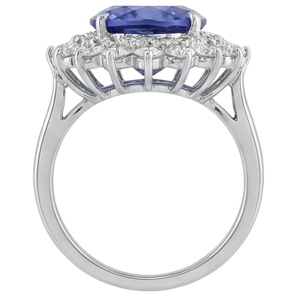 echter oval tansanit 6.75Karat ring Band Detail