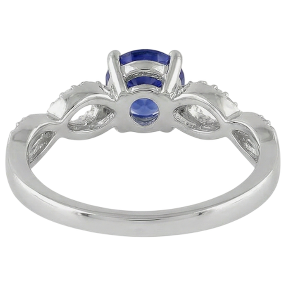 echter round tansanit 3.50Karat ring auf Weiß