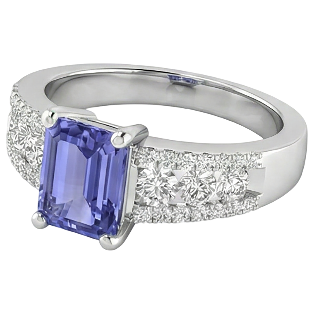 echter round diamant 15.50Karat ring Seitenansicht