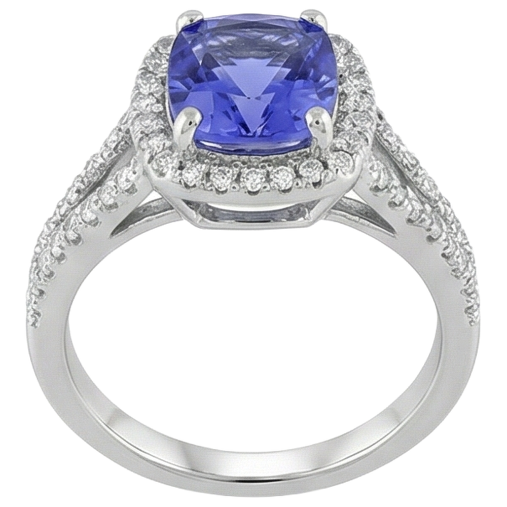echter round diamant 4.85Karat ring Profilansicht