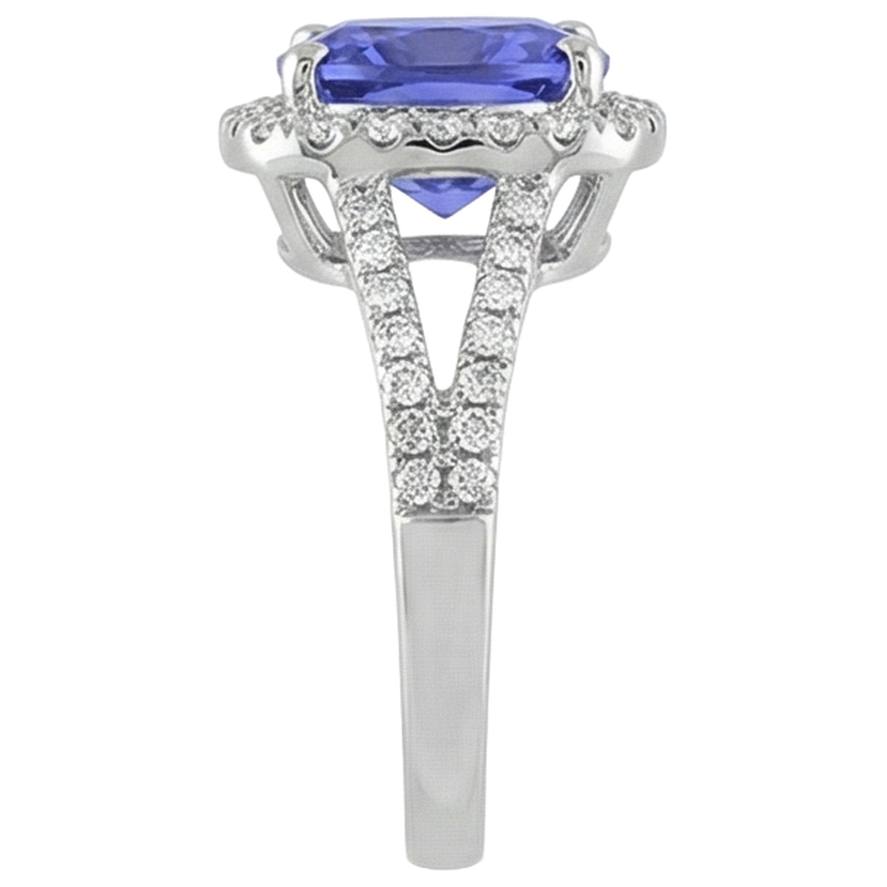 echter round diamant 4.85Karat ring auf Weiß