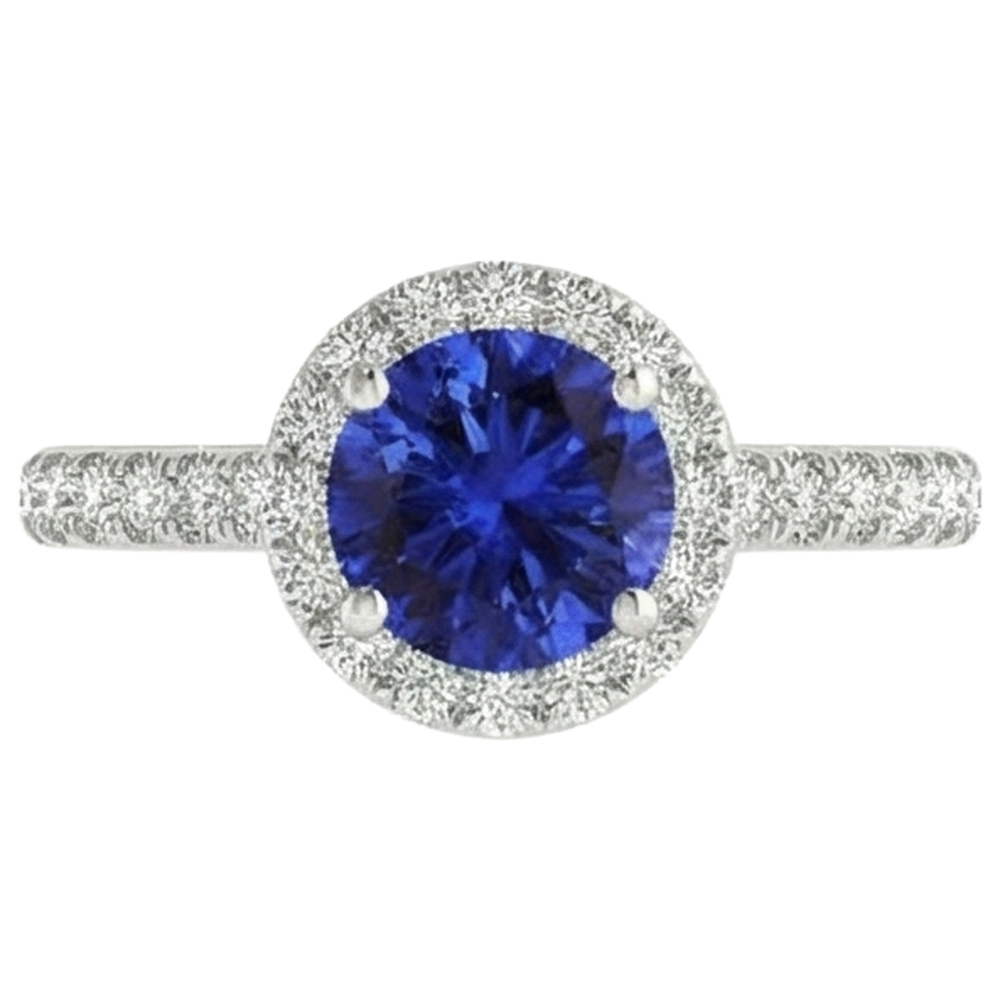 echter round diamant 9.50Karat ring Seitenansicht