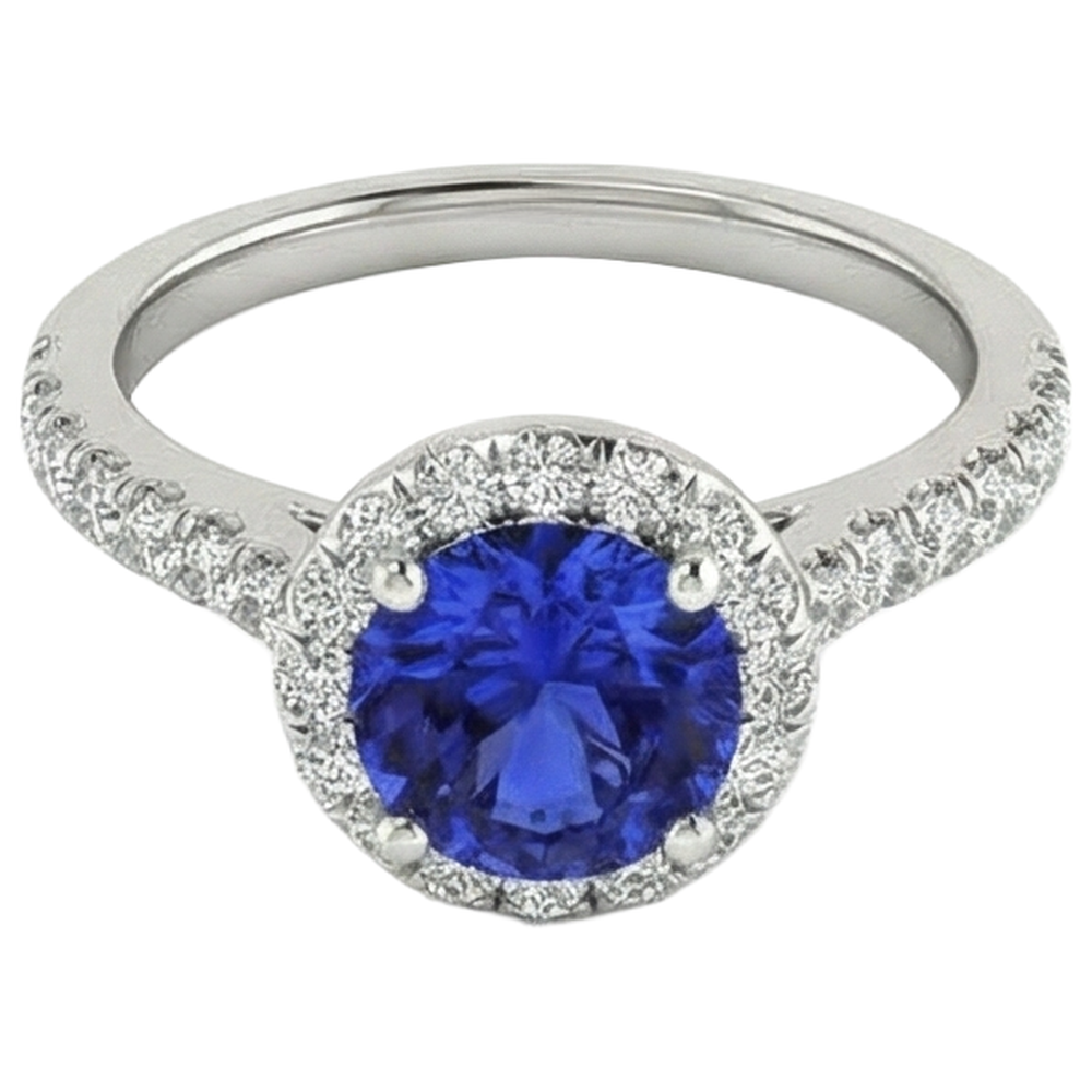 echter round diamant 9.50Karat ring Detailansicht