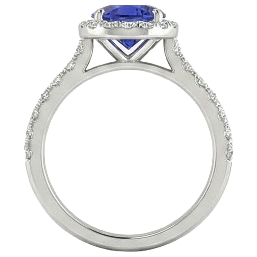 echter round diamant 9.50Karat ring Profilansicht