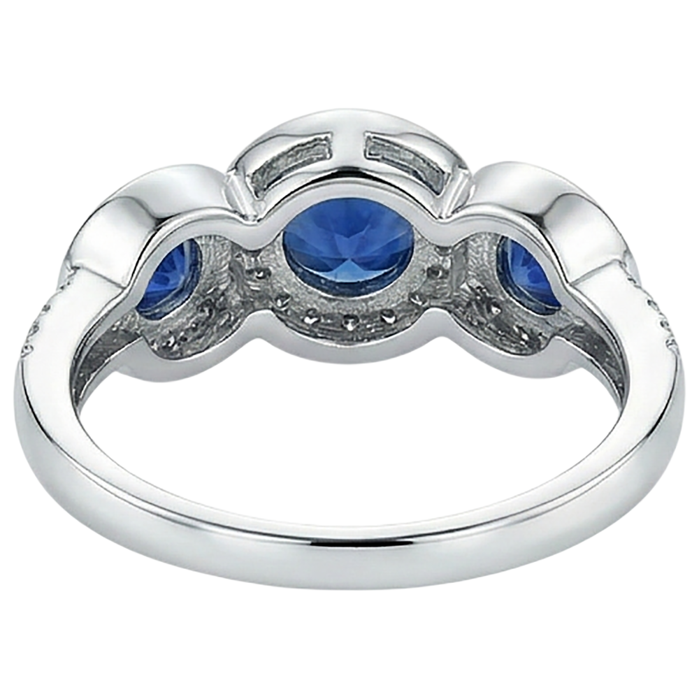echter round tansanit 4.50Karat ring auf Weiß