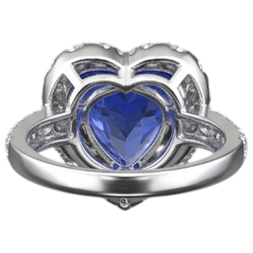 echter round tansanit 2.10Karat ring auf Weiß