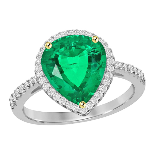 Authentischer Edler Smaragd Edelstein-Ring – Hauptansicht