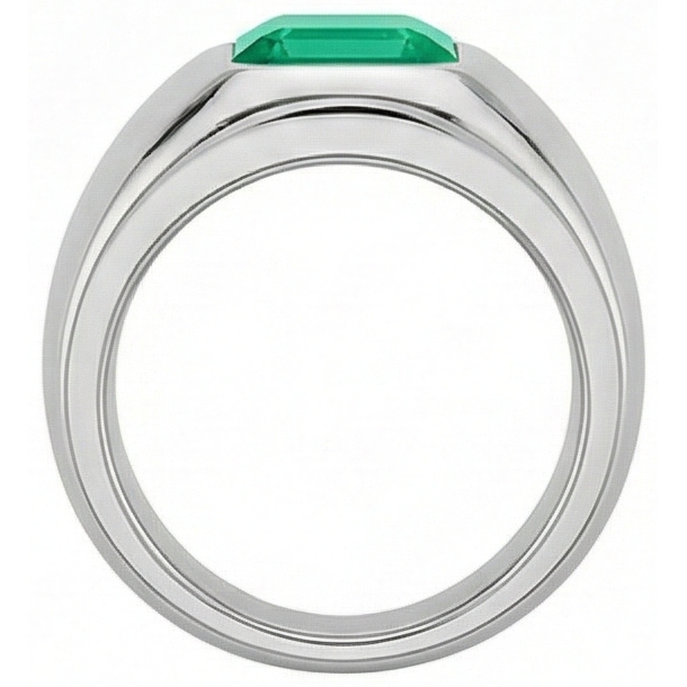 Authentischer Edler Smaragd Farbstein-Ring – Detailansicht