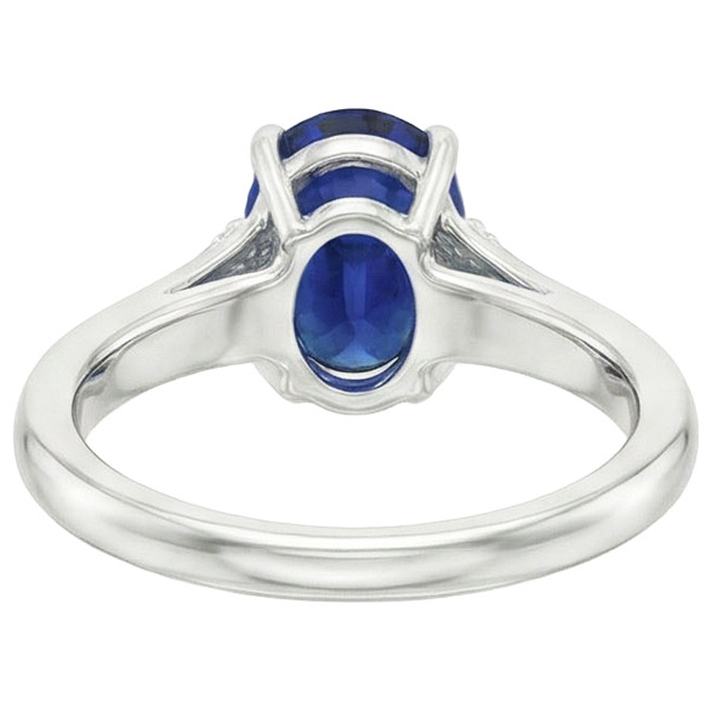 echter oval diamant 2.75Karat ring Detailansicht
