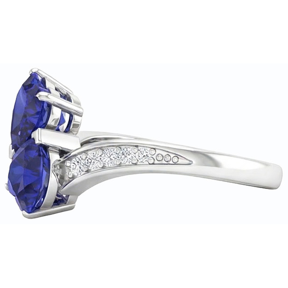 echter round diamant 3.50Karat ring Draufsicht