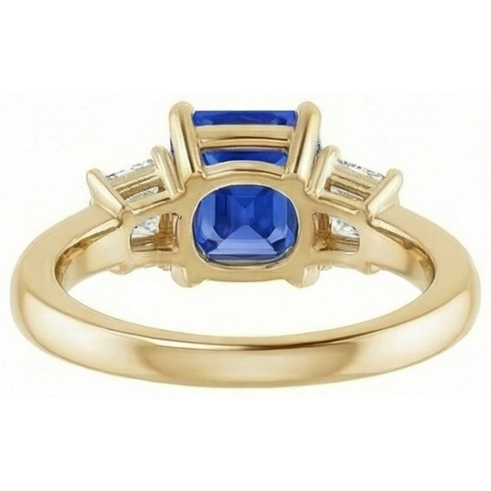 echter radiant diamant 3Karat ring auf Weiß