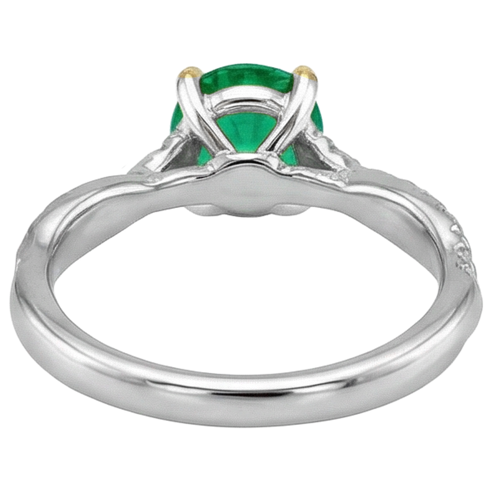 Eleganter Farbstein-Ring 2 Karat – Rückansicht