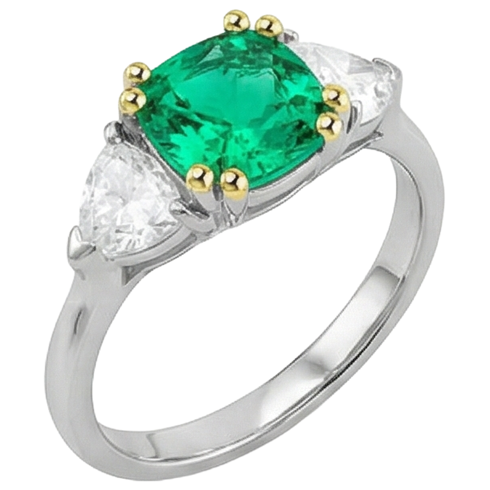 Feiner Schmuckstein-Ring 1 Karat – Seitenansicht