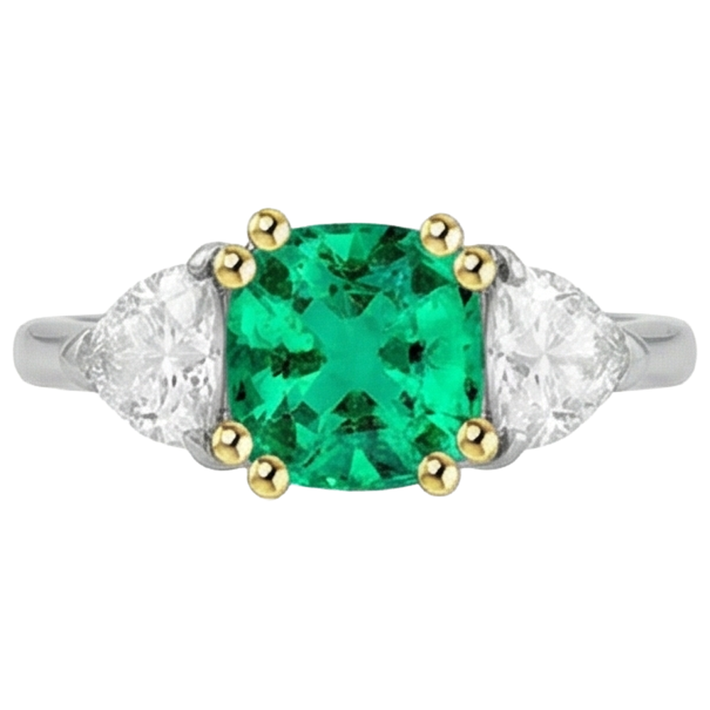 Feiner Schmuckstein-Ring 1 Karat – Schrägansicht