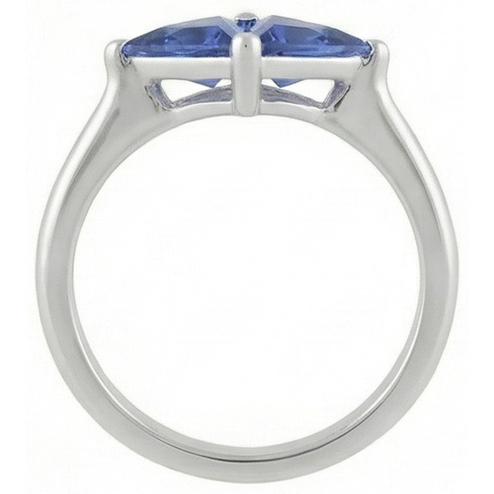 echter trillion diamant 2Karat ring Profilansicht