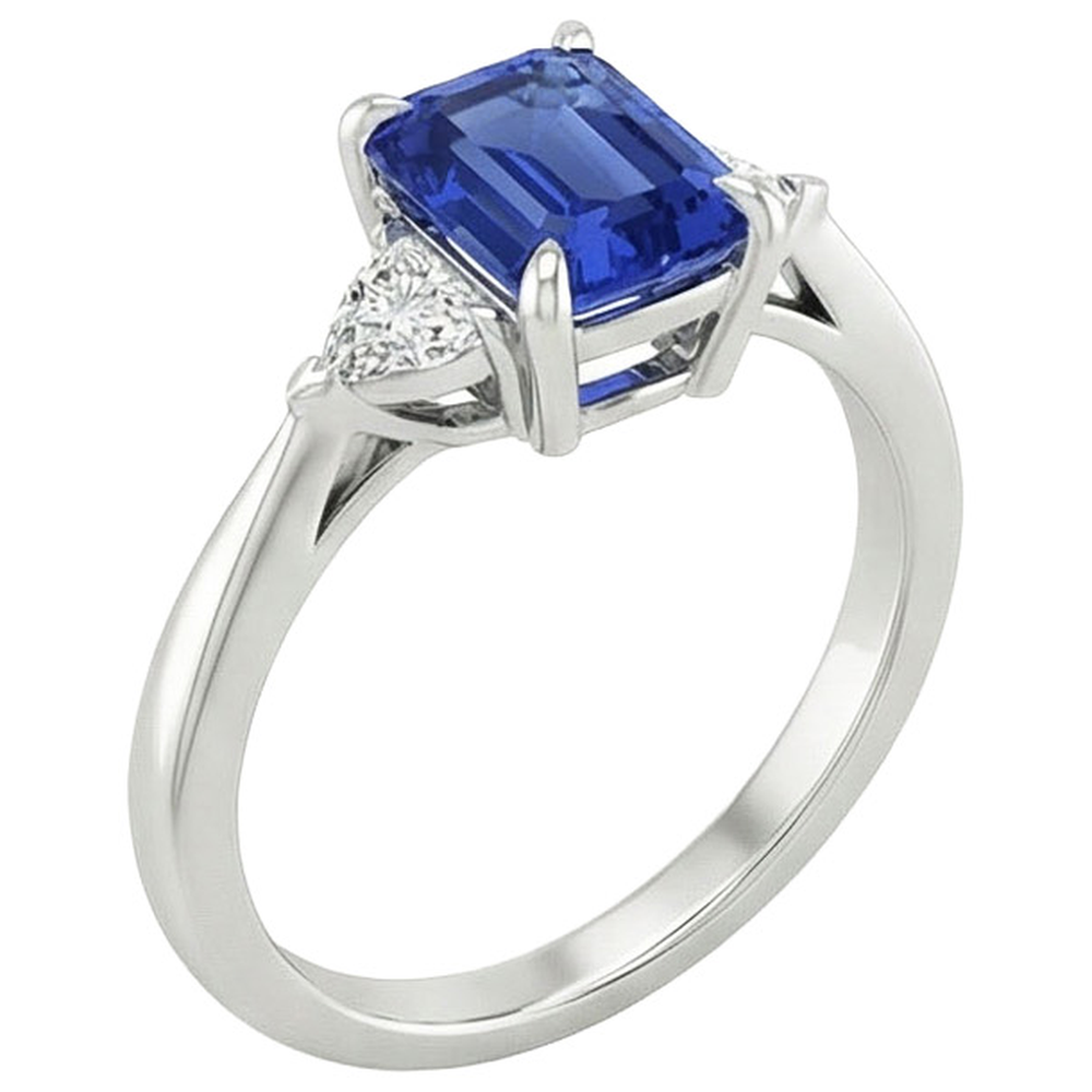 echter trillion diamant 3.25Karat ring Seitenansicht