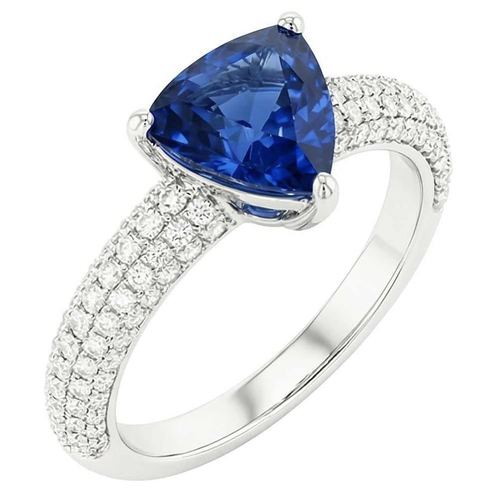 echter trillion diamant 3Karat ring Vorderansicht