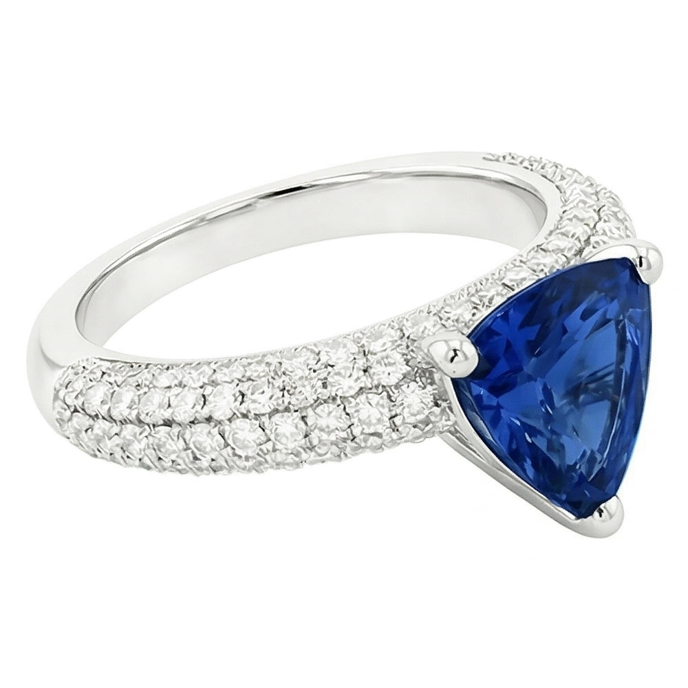 echter trillion diamant 3Karat ring Draufsicht