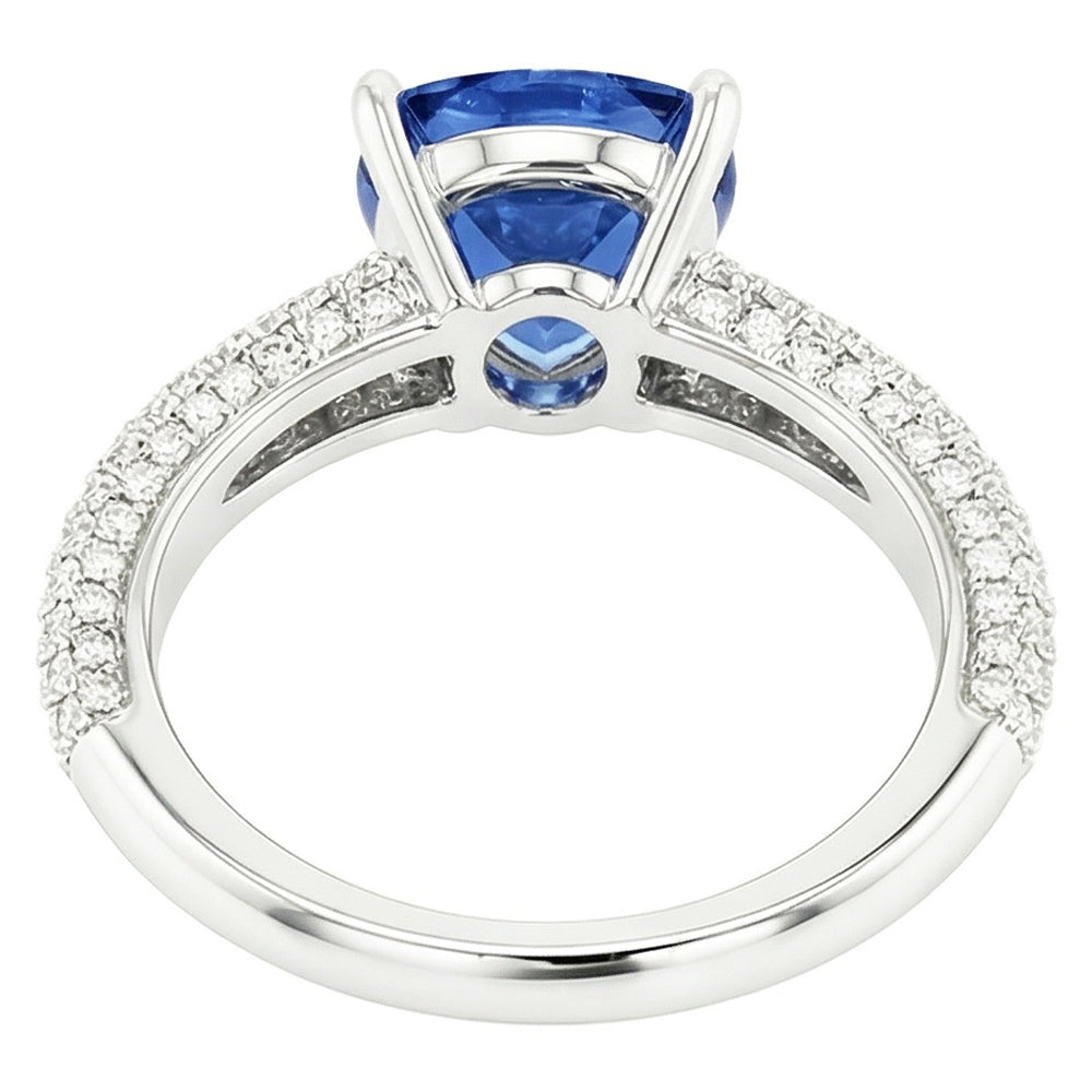 echter trillion diamant 3Karat ring Profilansicht