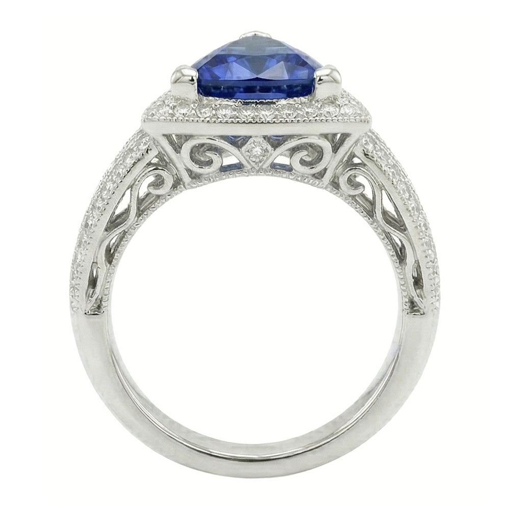 echter trillion diamant 1.50Karat ring auf Weiß